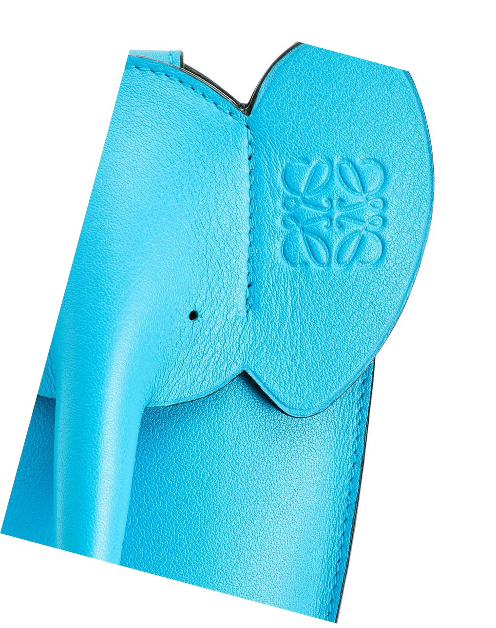 Loewe Elephant Pocket in classic calfskin Cyan | 5394AGMNS