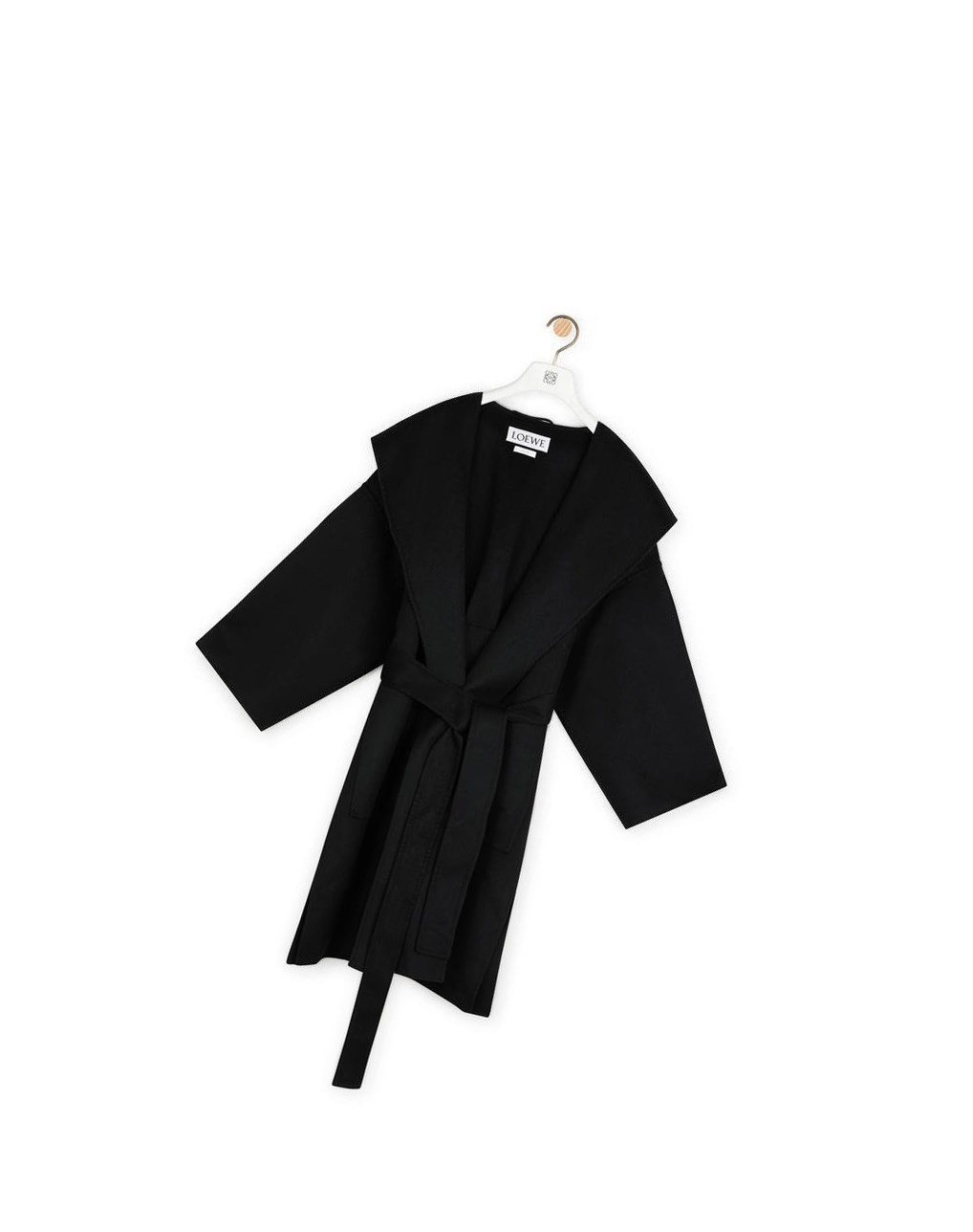 Loewe Encapuchonné coat in wool and cashemere Noir | 6910QFWCT