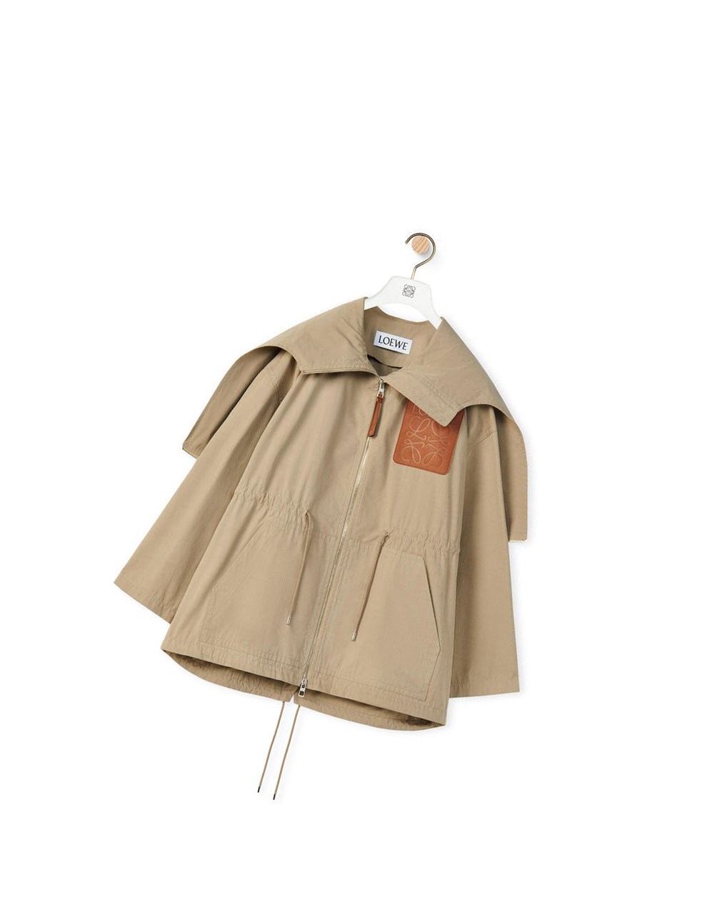 Loewe Encapuchonné jacket in cotton Sandstone | 3916QIEWD