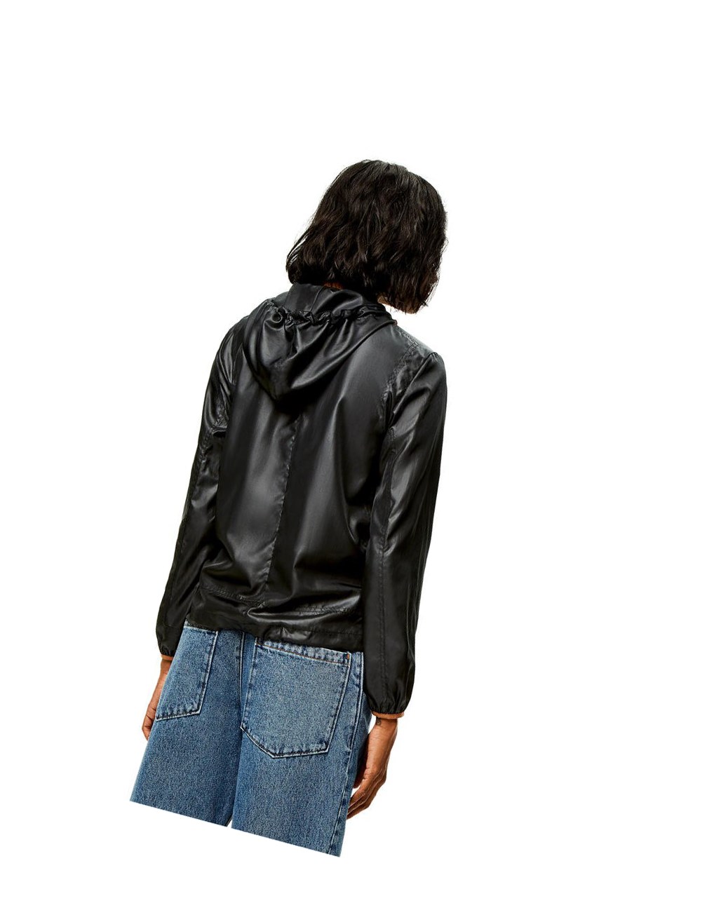 Loewe Encapuchonné jacket in ripstop shell Noir | 3096SHAXQ