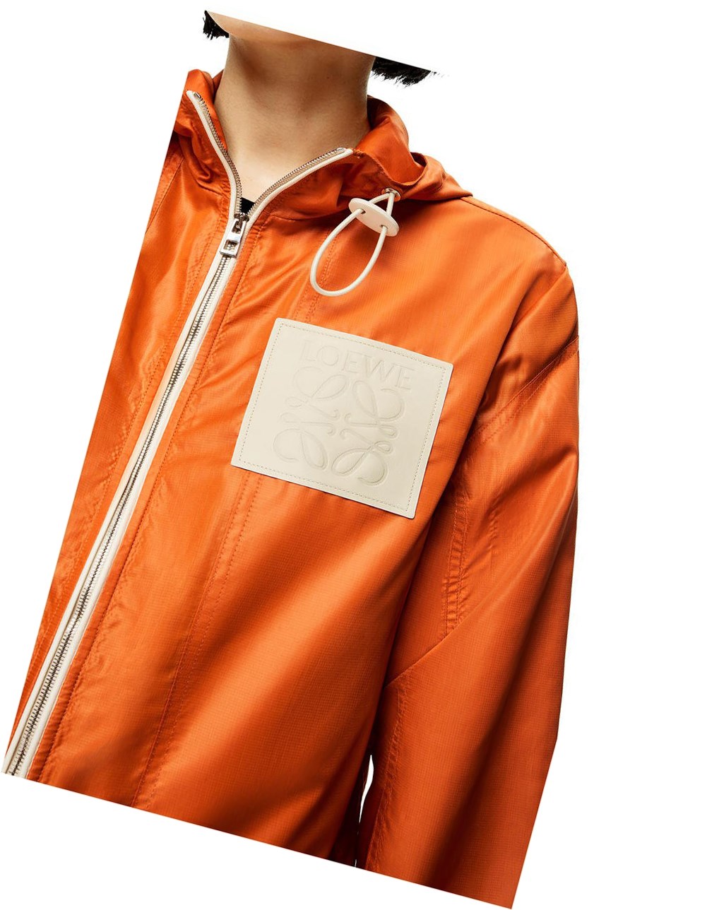 Loewe Encapuchonné jacket in ripstop shell Orange | 4308VTMRL