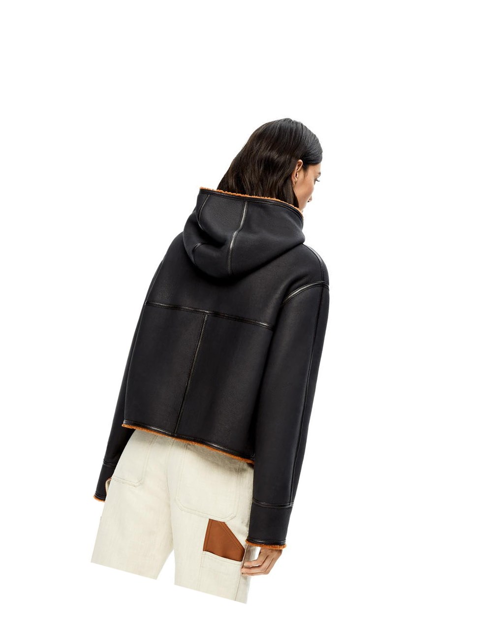 Loewe Encapuchonné jacket in shearling Noir | 5180BJRDN