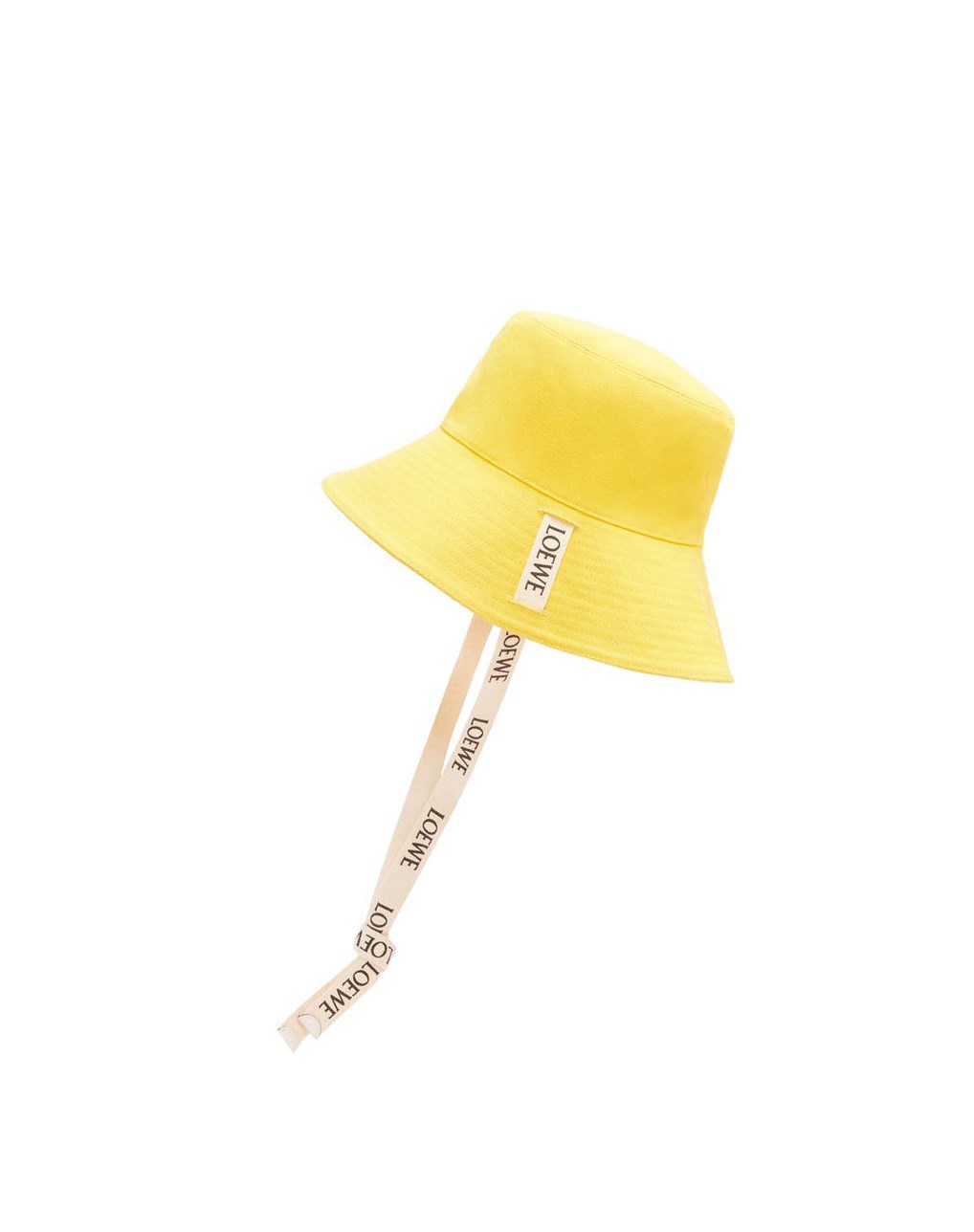 Loewe Fisherman hat in canvas and calfskin Jaune | 4812GQPWR