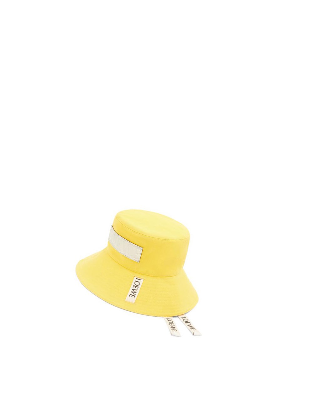 Loewe Fisherman hat in canvas and calfskin Jaune | 4812GQPWR