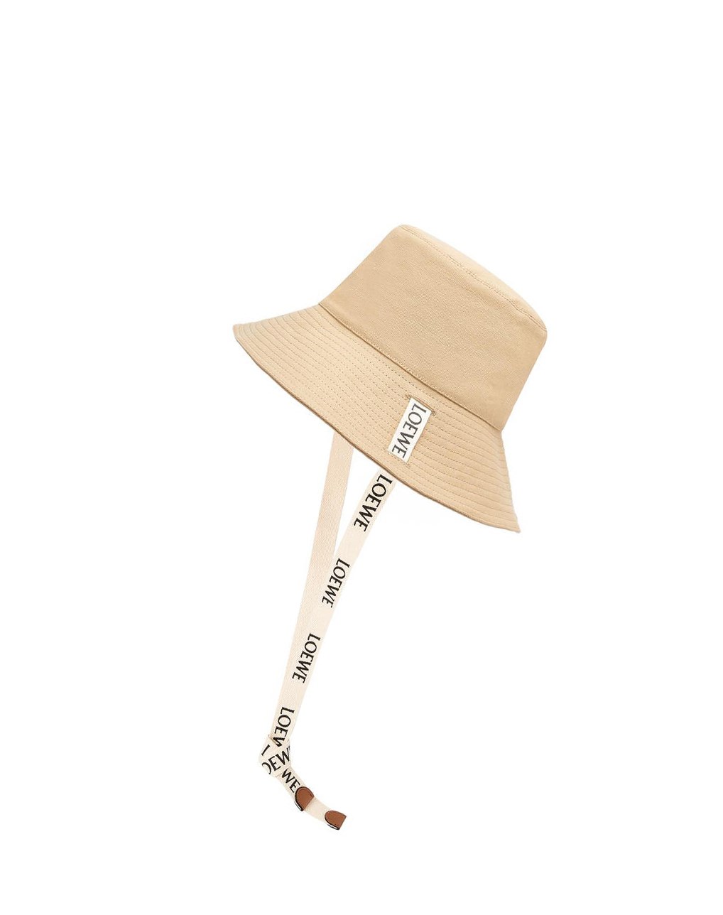 Loewe Fisherman hat in canvas and calfskin Sable | 6283BJOIX