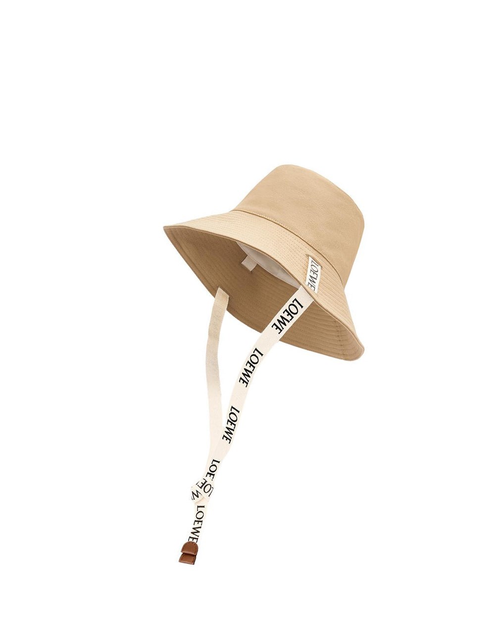 Loewe Fisherman hat in canvas and calfskin Sable | 6283BJOIX