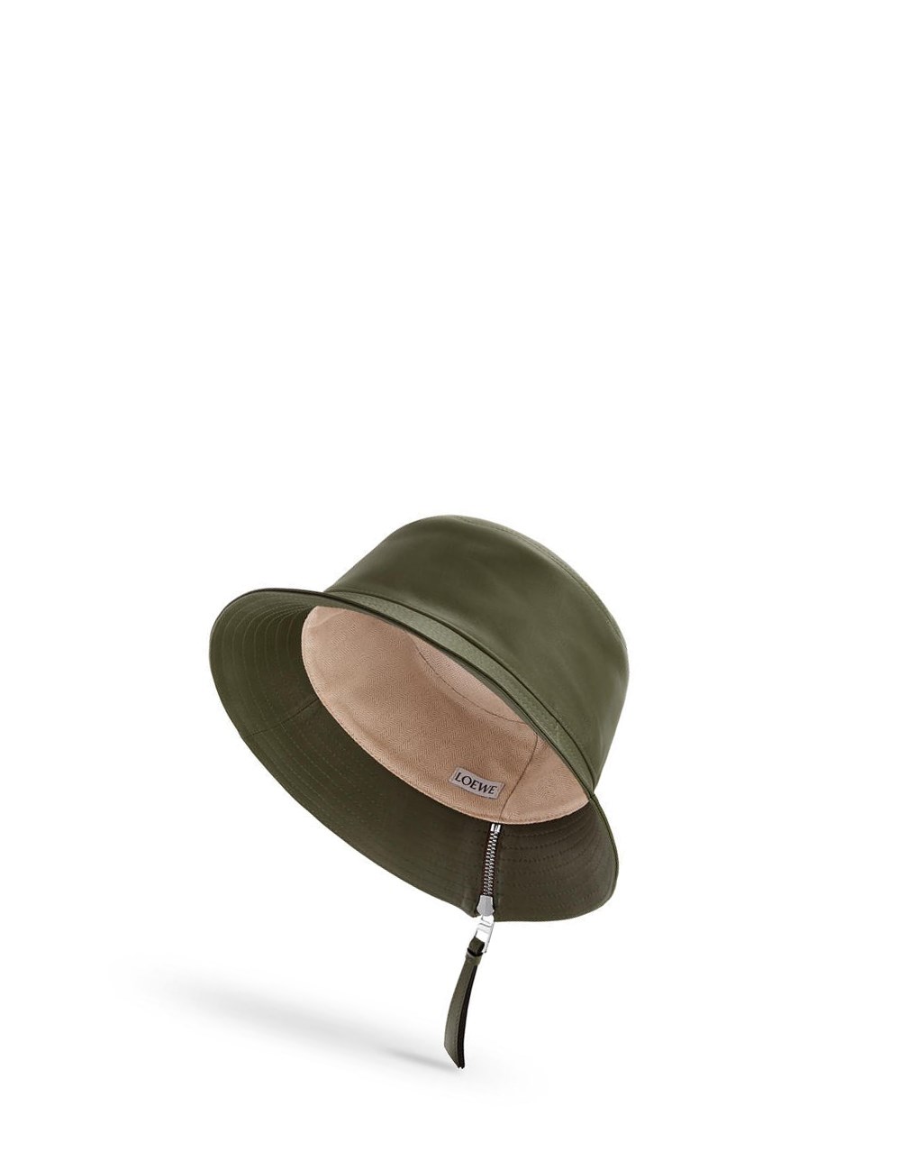 Loewe Fisherman hat in nappa calfskin Kaki Vert | 7469DAZLW