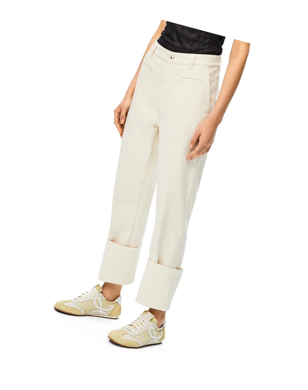 Loewe Fisherman jeans in denim Ivory | 1925UFQIP