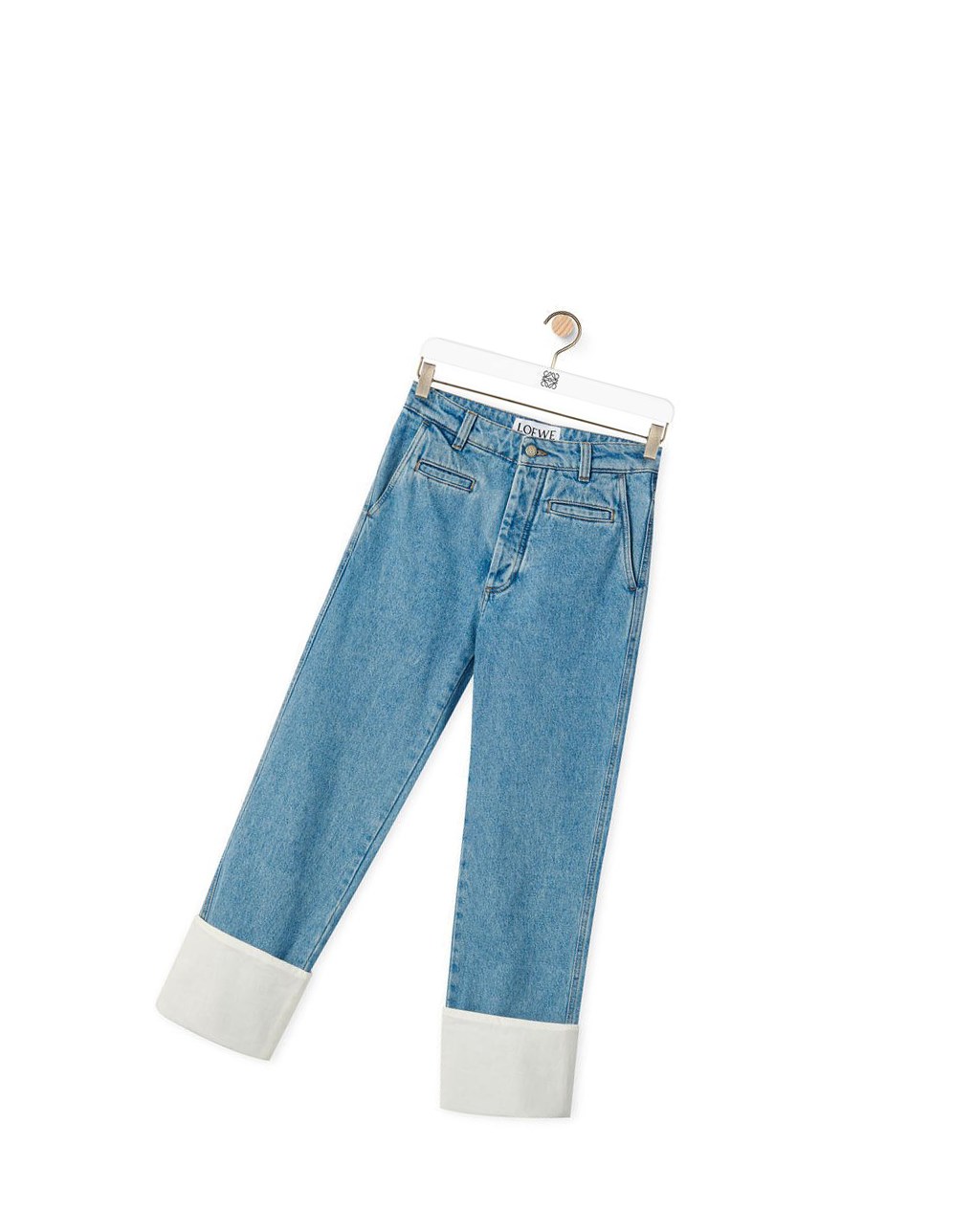 Loewe Fisherman jeans in stone washed denim Bleu | 0637JVUBW