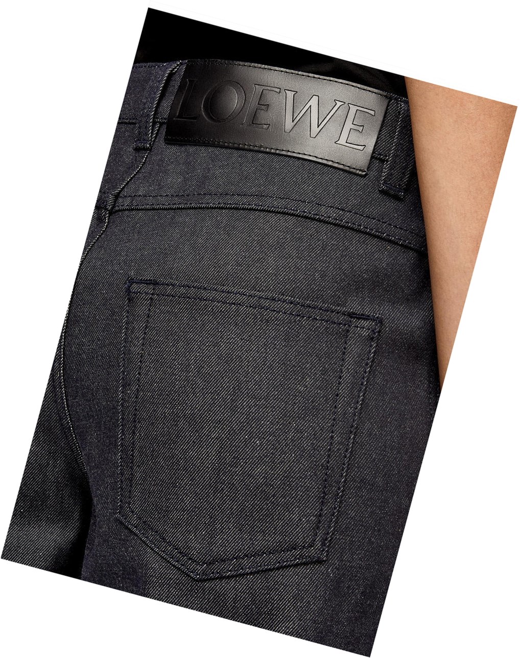 Loewe Fisherman jeans in stone washed denim Bleu Marine Bleu | 6132UCBHT