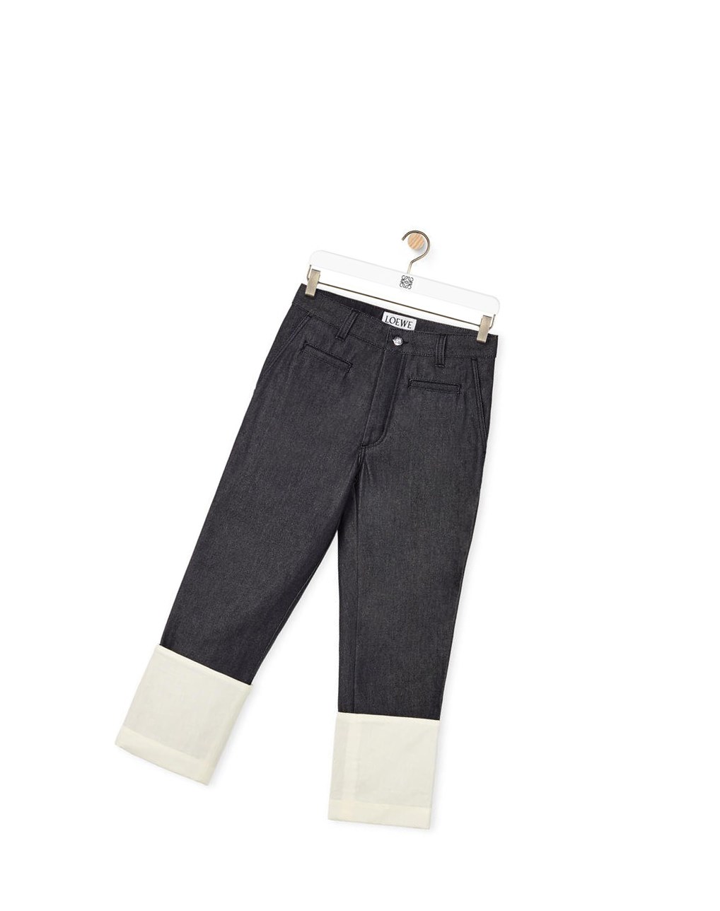 Loewe Fisherman jeans in stone washed denim Bleu Marine Bleu | 6132UCBHT