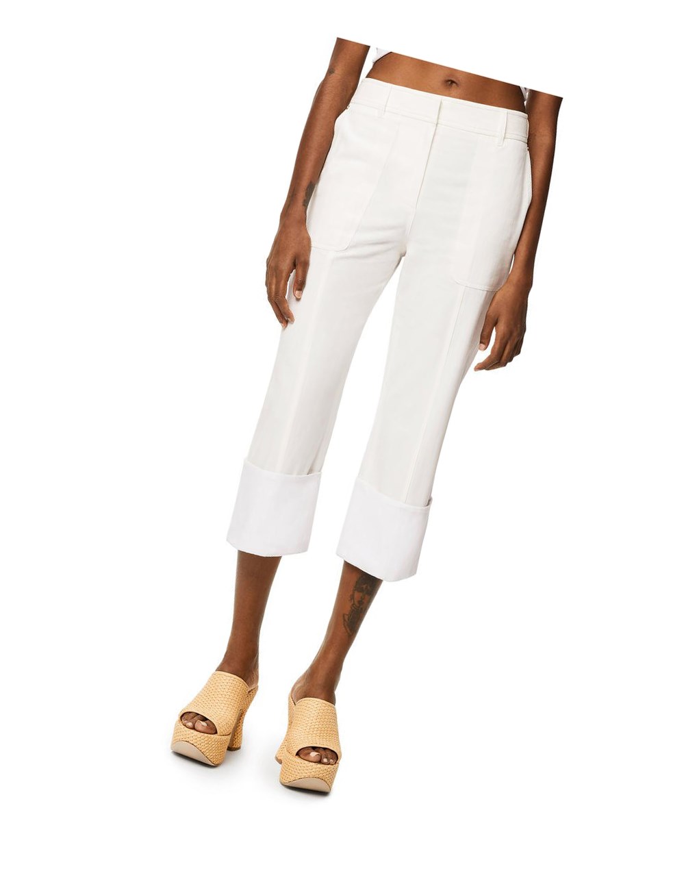 Loewe Fisherman trousers in cotton Blanche | 2841XCUNB