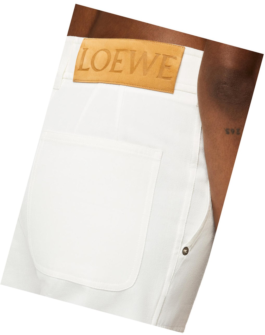 Loewe Fisherman trousers in cotton Blanche | 2841XCUNB