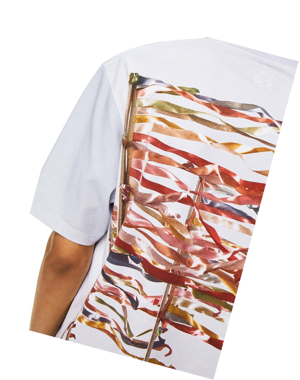 Loewe Flag print T-shirt in cotton Blanche | 1984HECTB