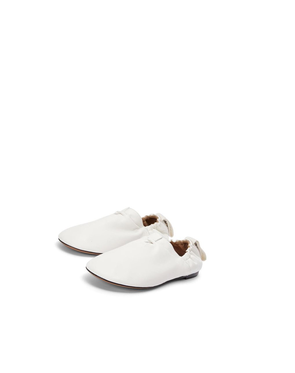 Loewe Flamenco ballerina in calfskin Blanche | 5720WPTEU