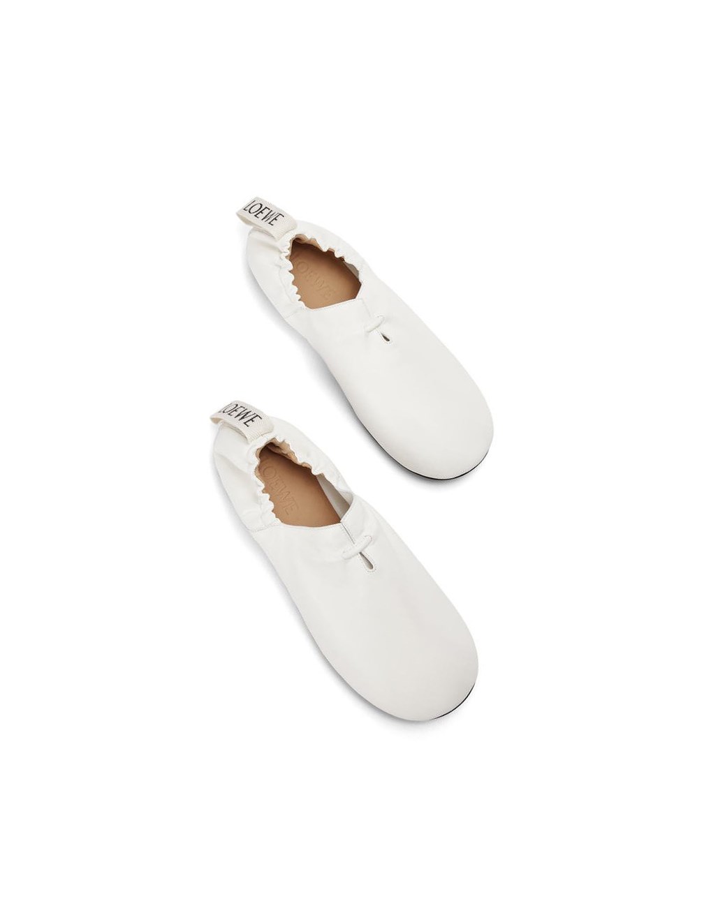 Loewe Flamenco ballerina in calfskin Blanche | 5720WPTEU