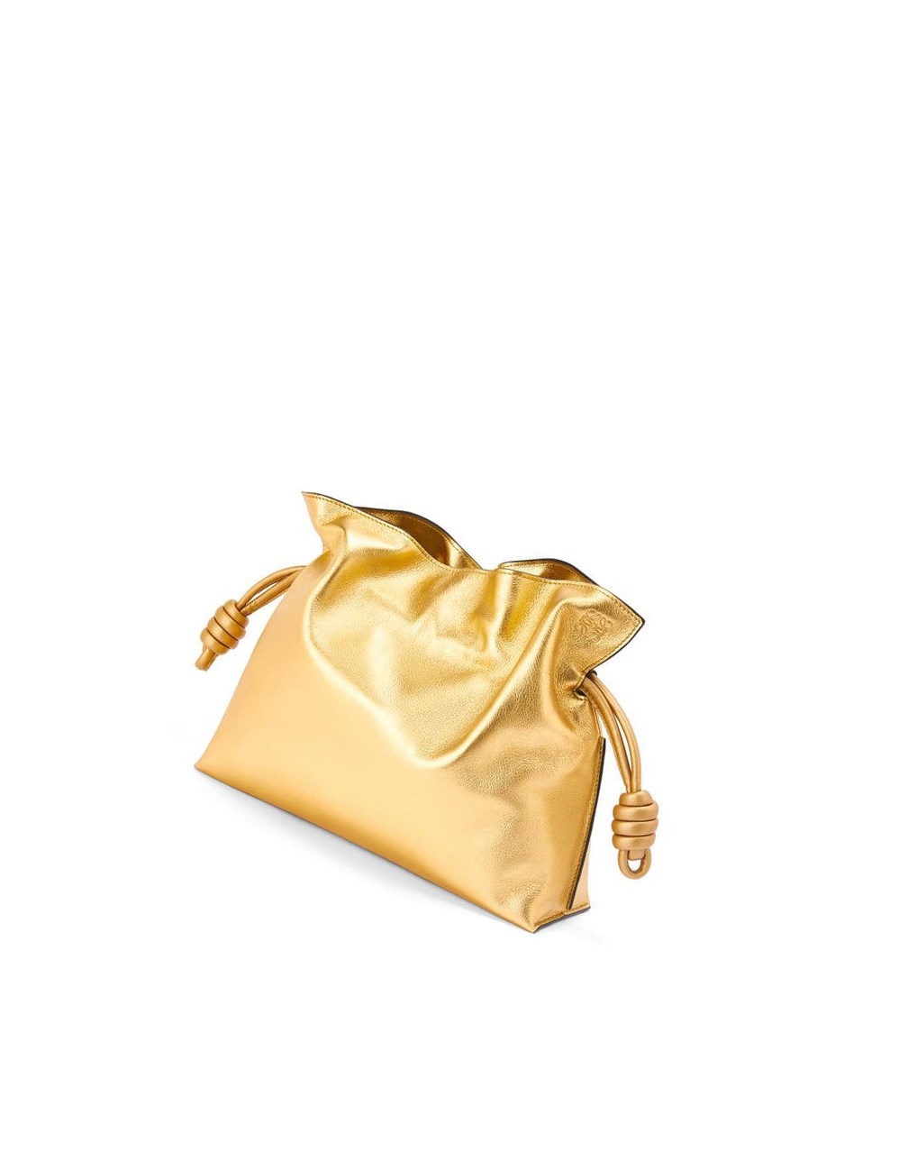 Loewe Flamenco clutch in laminated nappa calfskin Doré | 2143GYBVQ