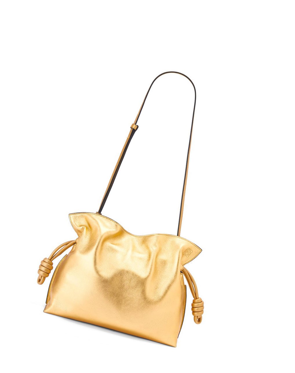 Loewe Flamenco clutch in laminated nappa calfskin Doré | 2143GYBVQ