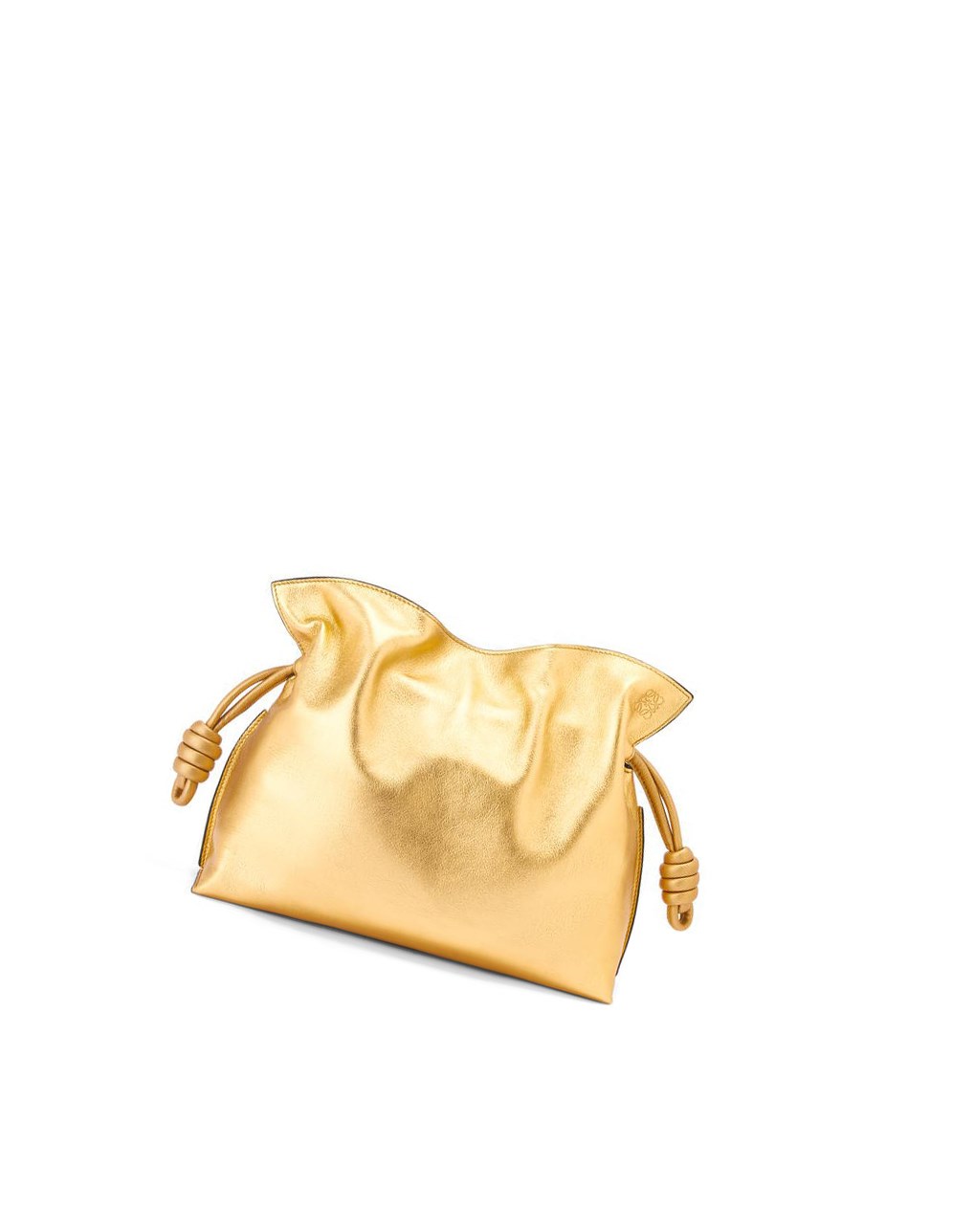 Loewe Flamenco clutch in laminated nappa calfskin Doré | 2143GYBVQ