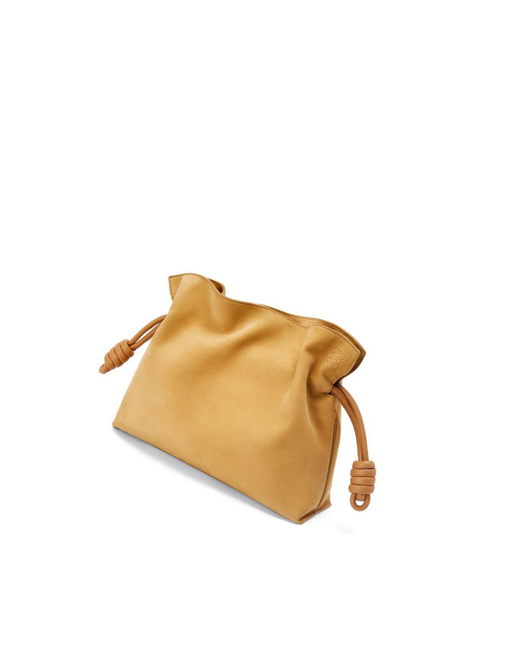 Loewe Flamenco clutch in nubuck Desert | 1857DCGYA