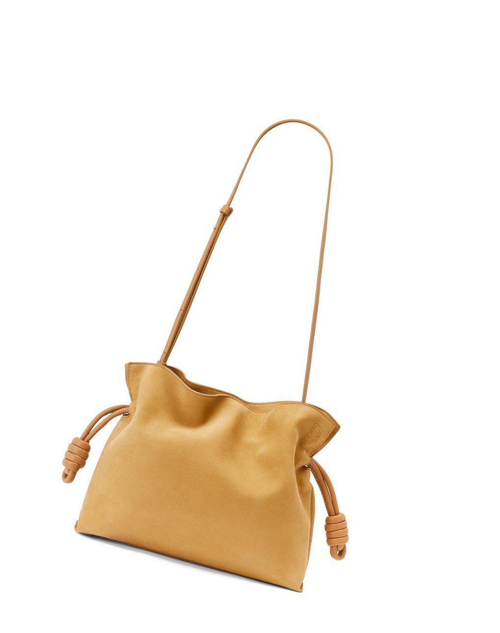 Loewe Flamenco clutch in nubuck Desert | 1857DCGYA