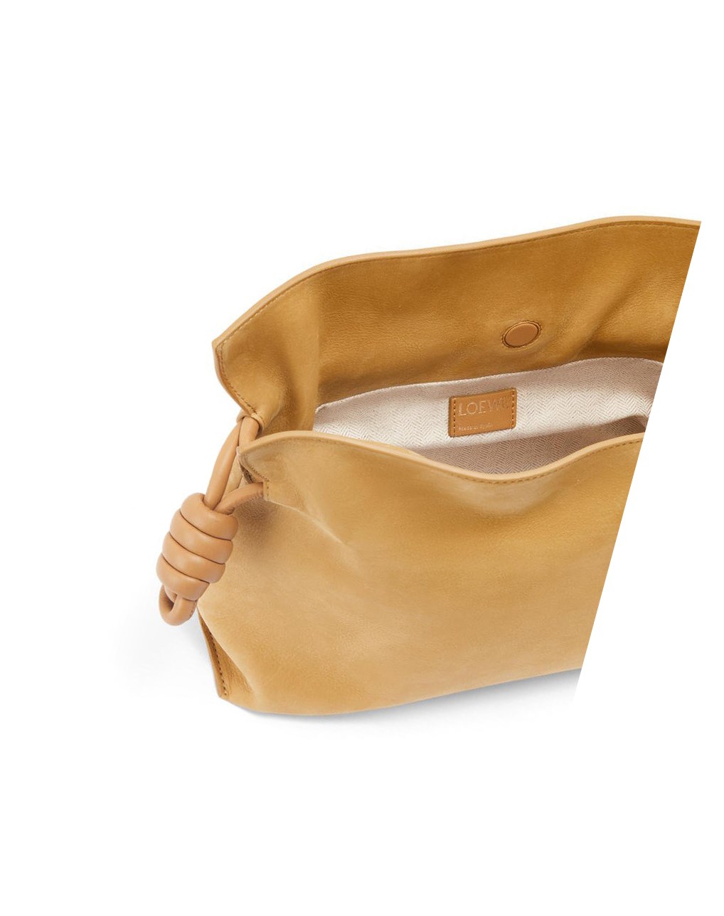 Loewe Flamenco clutch in nubuck Desert | 1857DCGYA