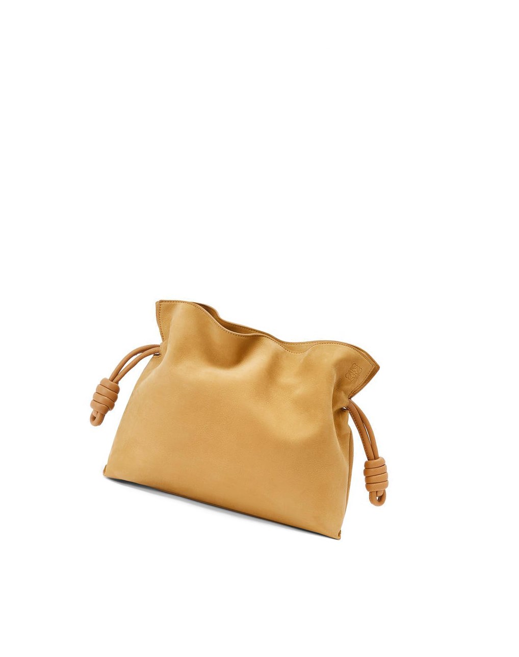 Loewe Flamenco clutch in nubuck Desert | 1857DCGYA