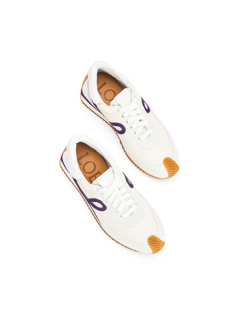 Loewe Flow Runner in lambskin Blanche Violette | 8164PLWEN