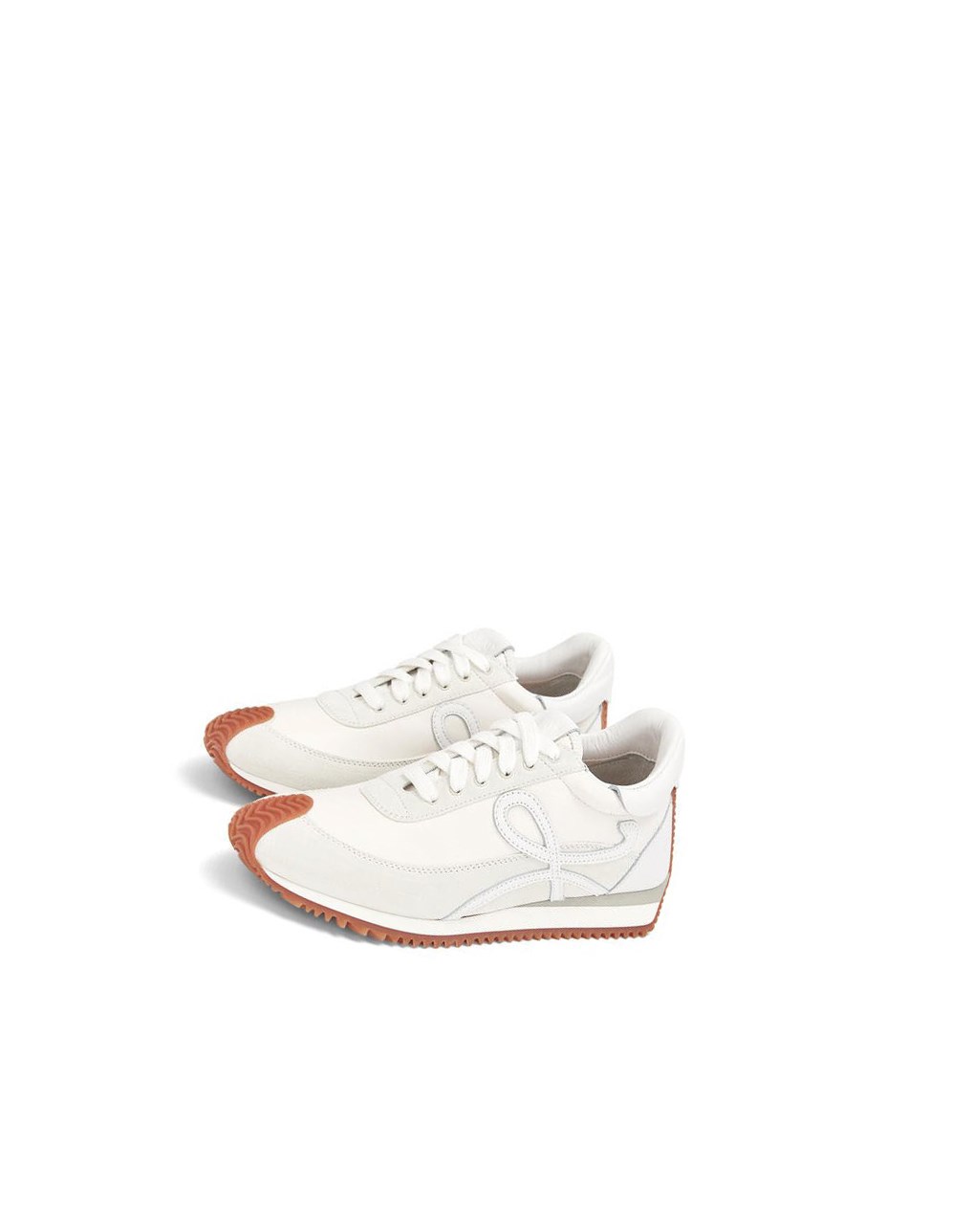 Loewe Flow Runner in lambskin and calfskin Blanche | 0142KMRZN