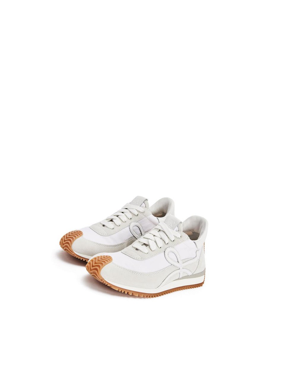 Loewe Flow runner in nylon and suede Blanche | 1576GHAQR