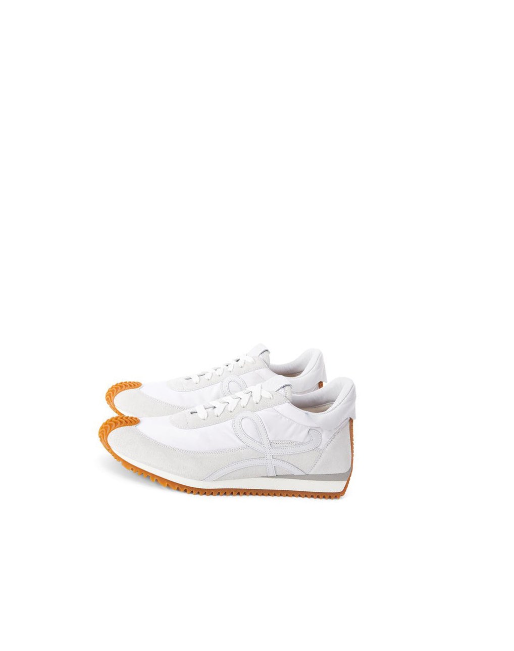 Loewe Flow runner in nylon and suede Blanche | 1576GHAQR