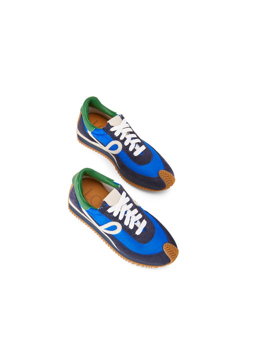 Loewe Flow runner in nylon and suede Bleu Royal Bleu Bleu Marine | 9218MTNBG