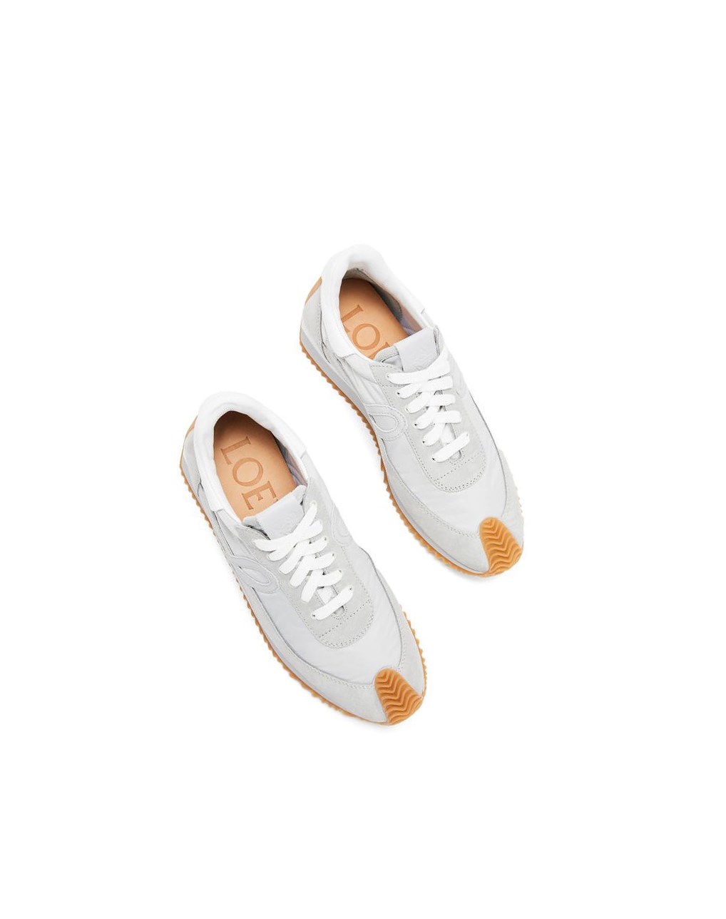 Loewe Flow runner in nylon and suede Grise Blanche | 8715BLXMY