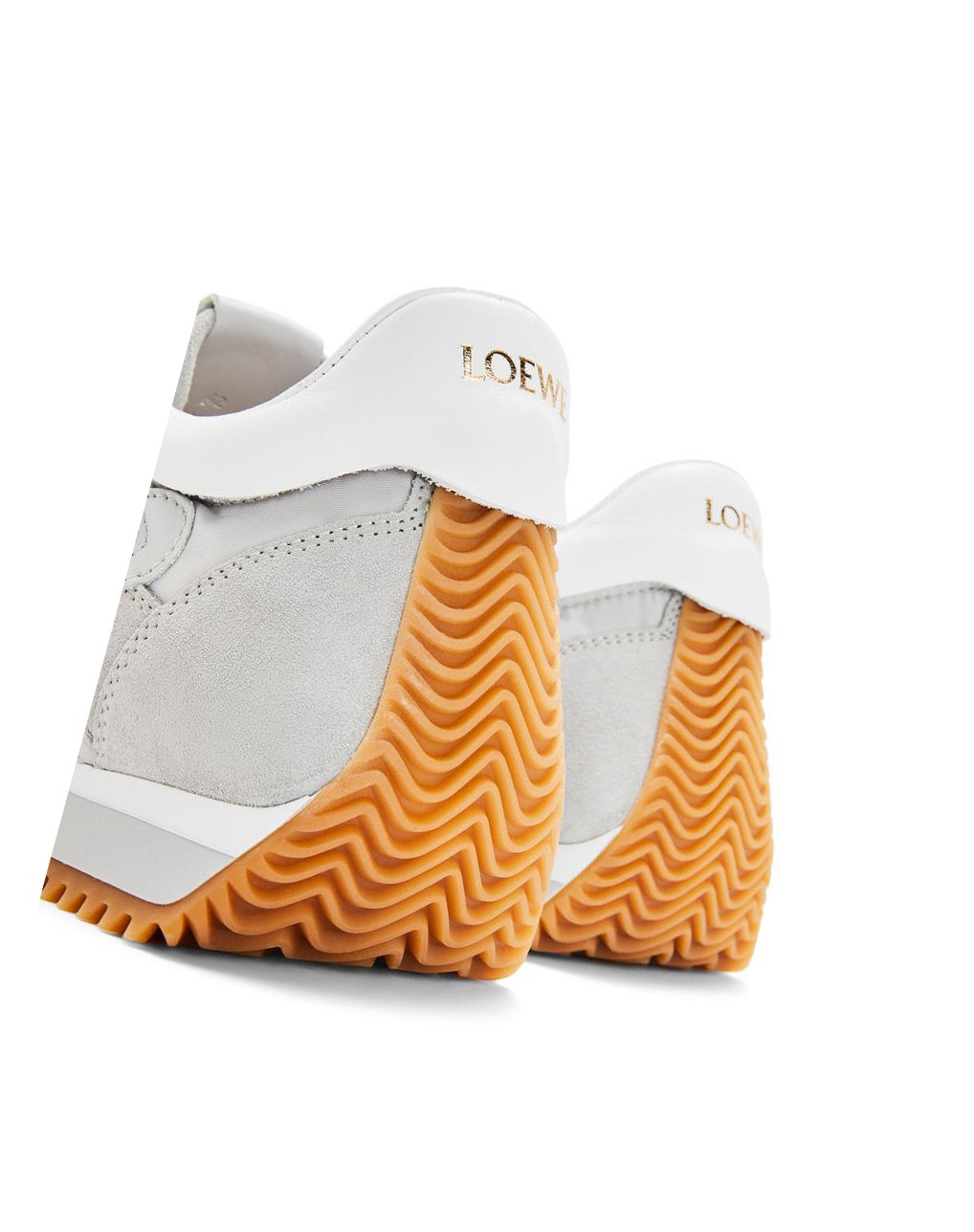 Loewe Flow runner in nylon and suede Grise Blanche | 8715BLXMY