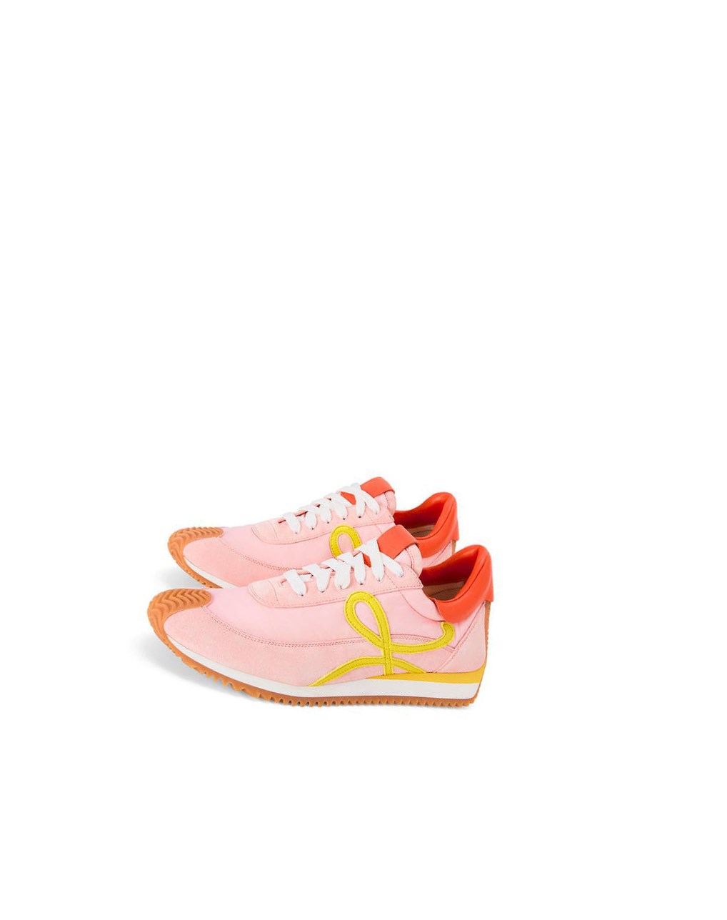 Loewe Flow runner in nylon and suede Rose Jaune | 8517USXJT