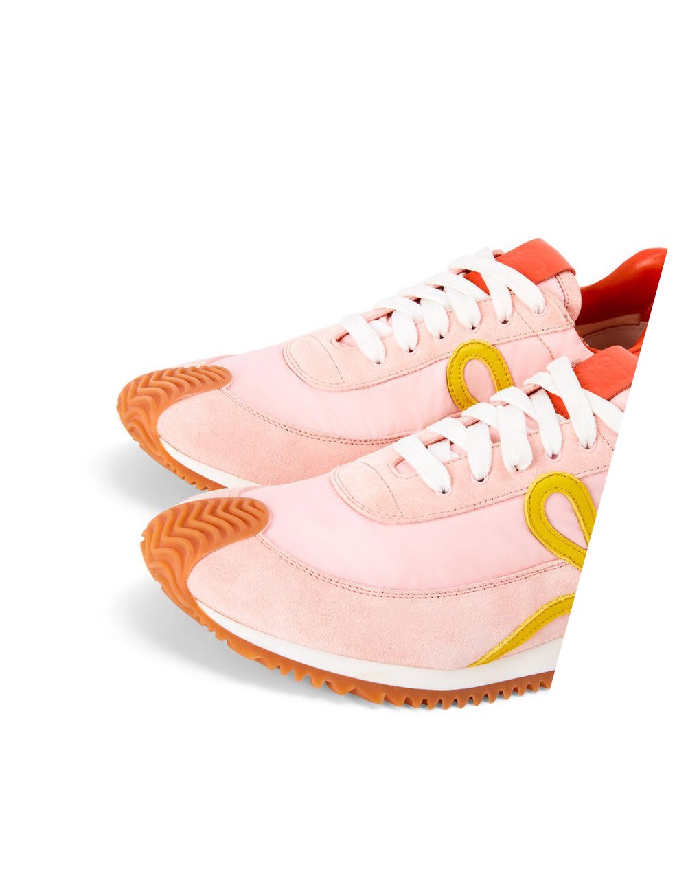 Loewe Flow runner in nylon and suede Rose Jaune | 8517USXJT