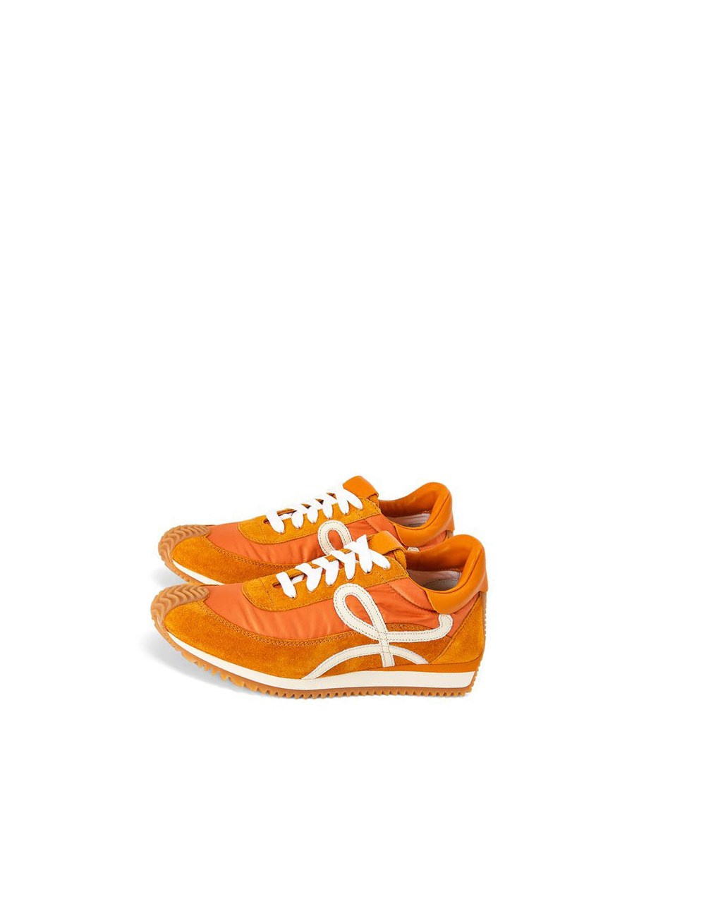 Loewe Flow runner in suede and nylon Cuivre Orange | 3452ZNKFO