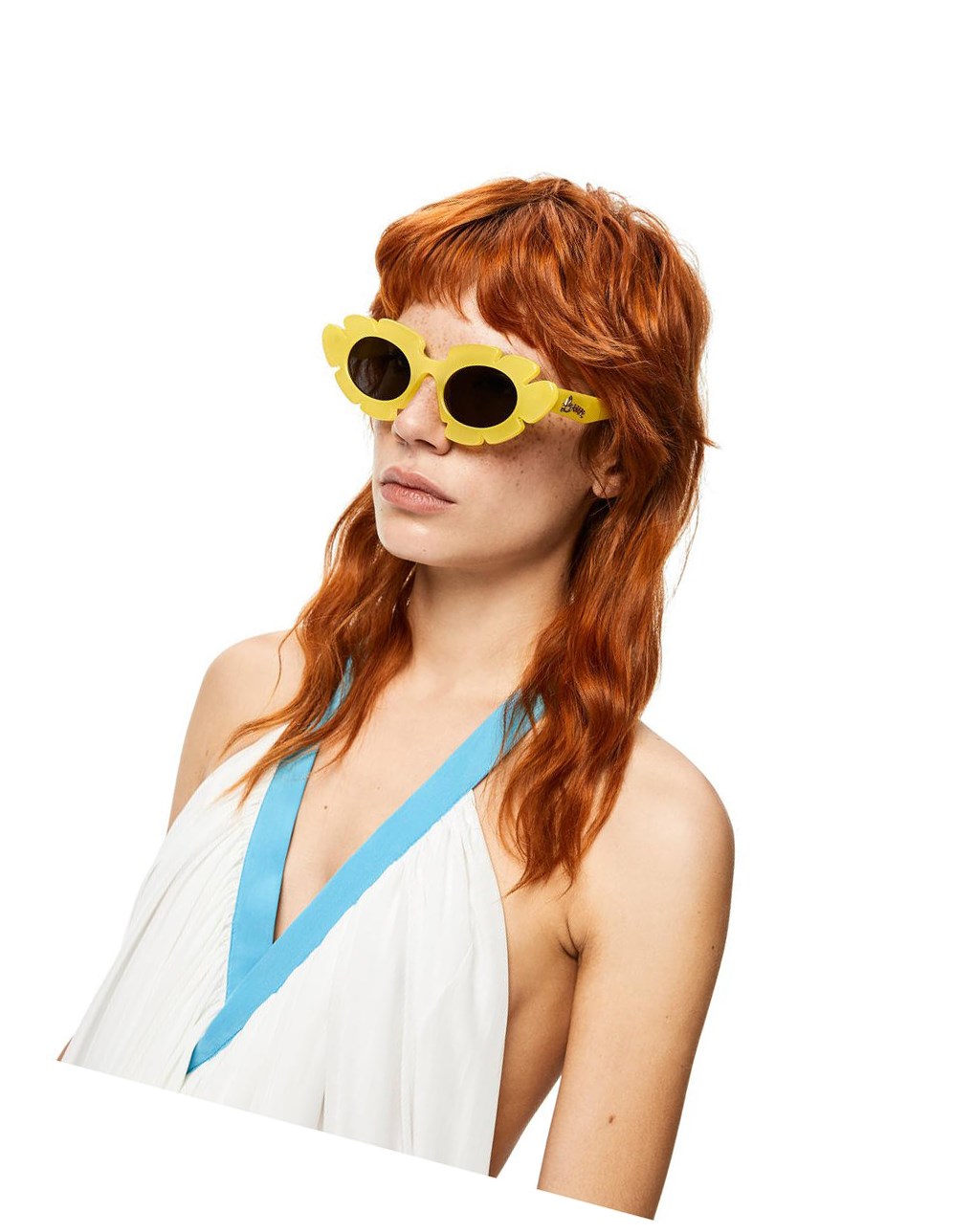 Loewe Flower sunglasses in injected nylon Jaune | 2769SZXIK