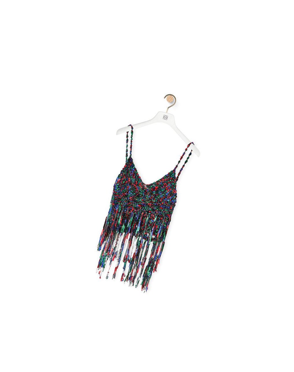 Loewe Fringed top in polyamide Vert Bleu Rouge | 2794RMUKC