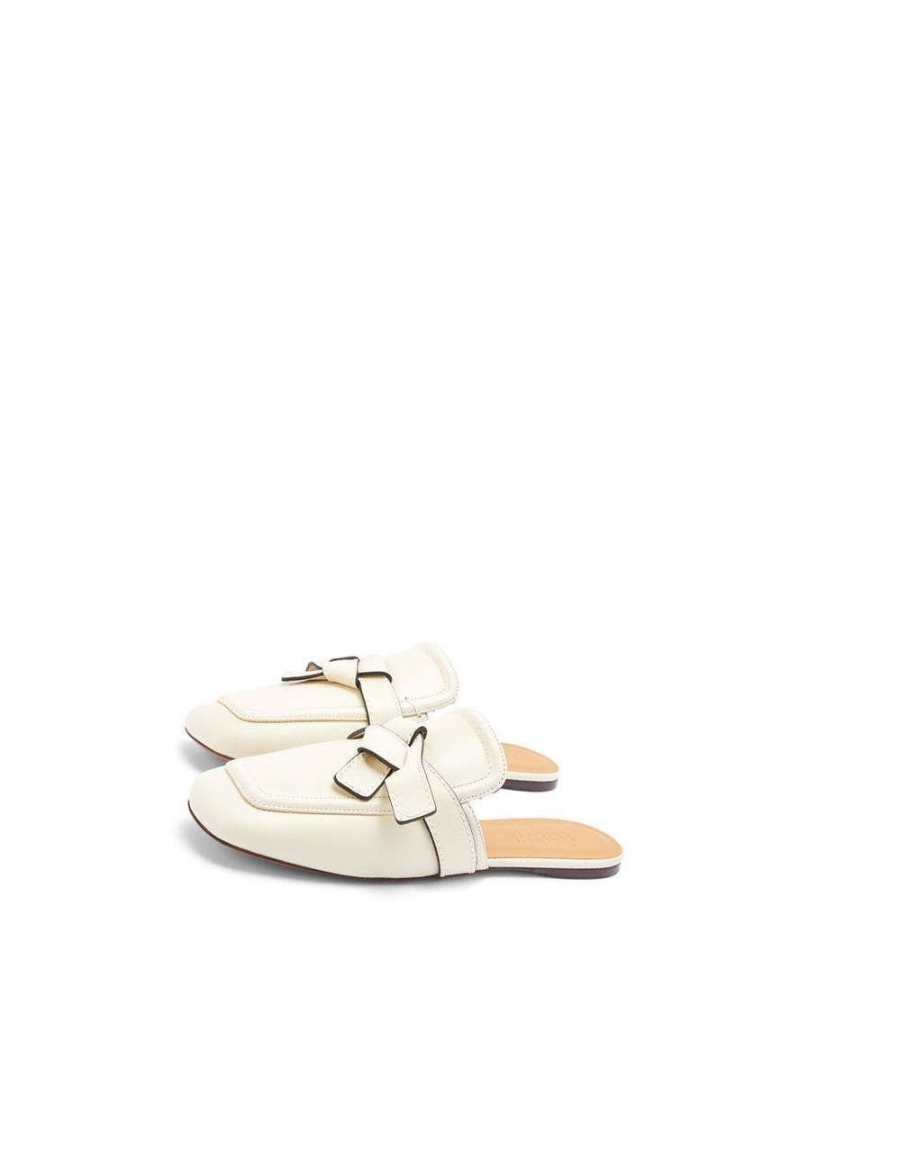 Loewe Gate flat mule in calfskin Milk | 1527WFXJI