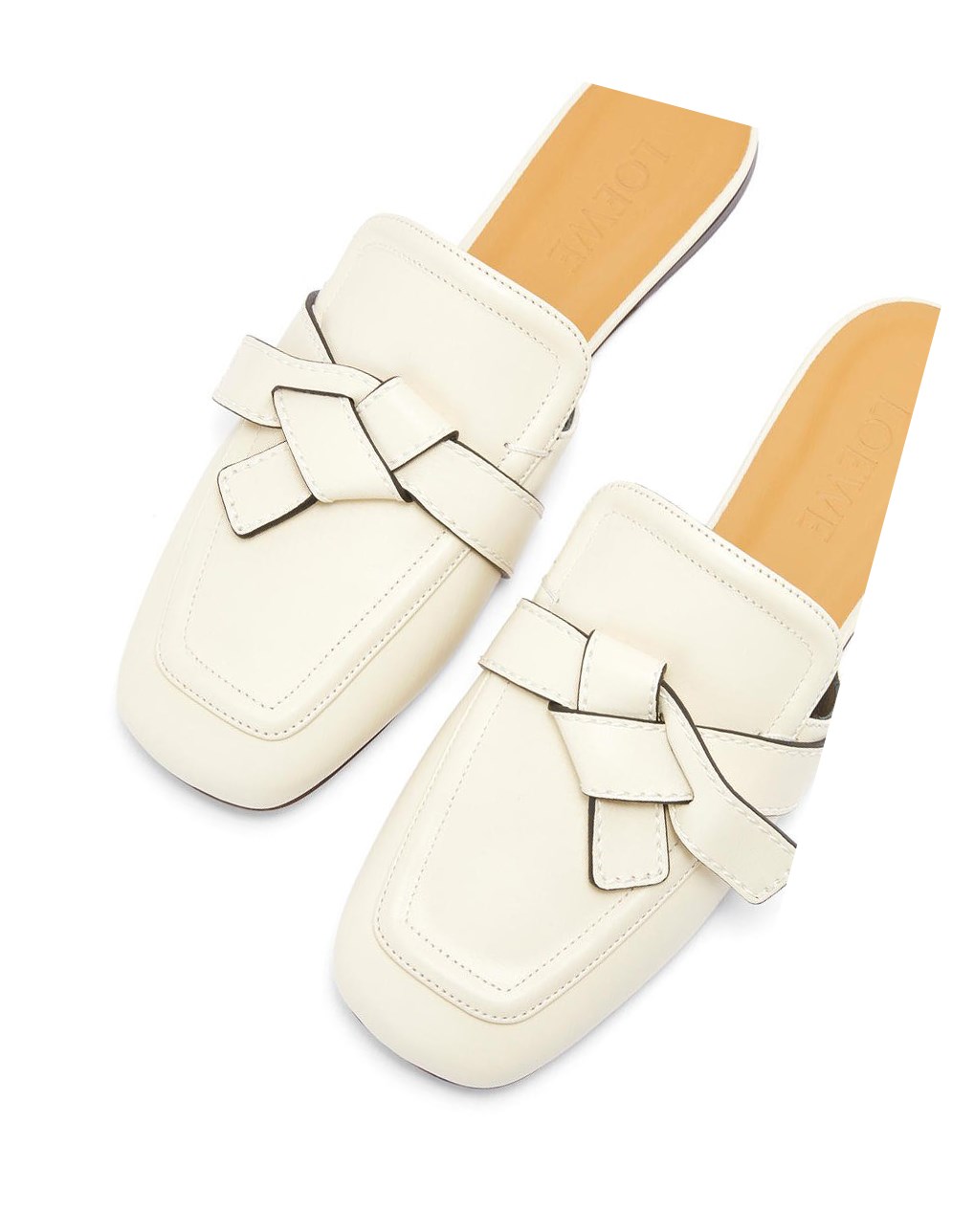 Loewe Gate flat mule in calfskin Milk | 1527WFXJI