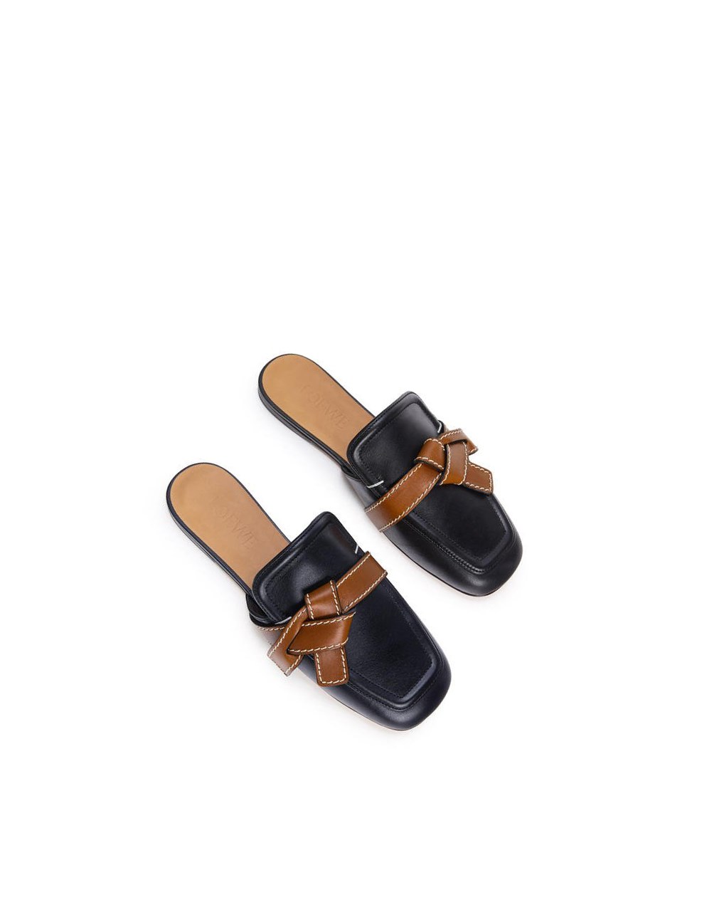 Loewe Gate flat mule in calfskin Noir | 2051GXDVL