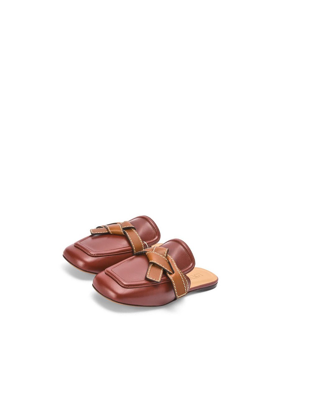 Loewe Gate flat mule in calfskin Rouge | 4268TVHAO