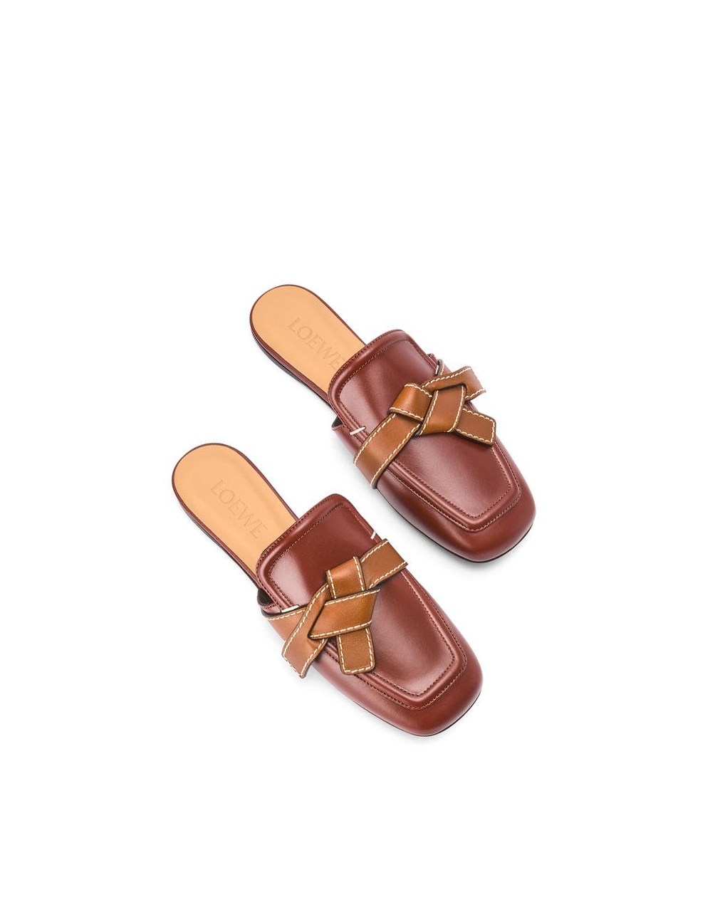 Loewe Gate flat mule in calfskin Rouge | 4268TVHAO