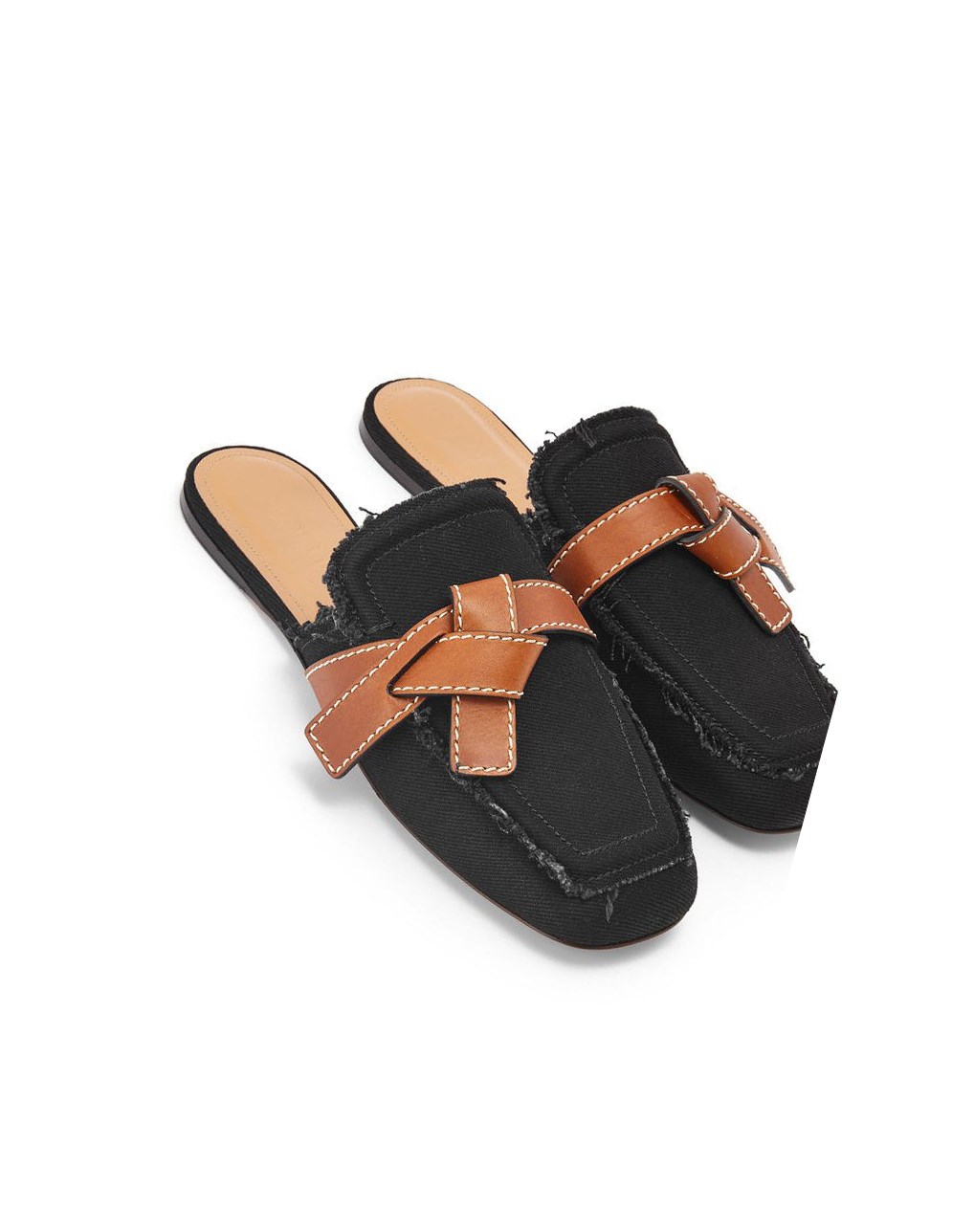 Loewe Gate mule in denim Noir | 3724RLJPA