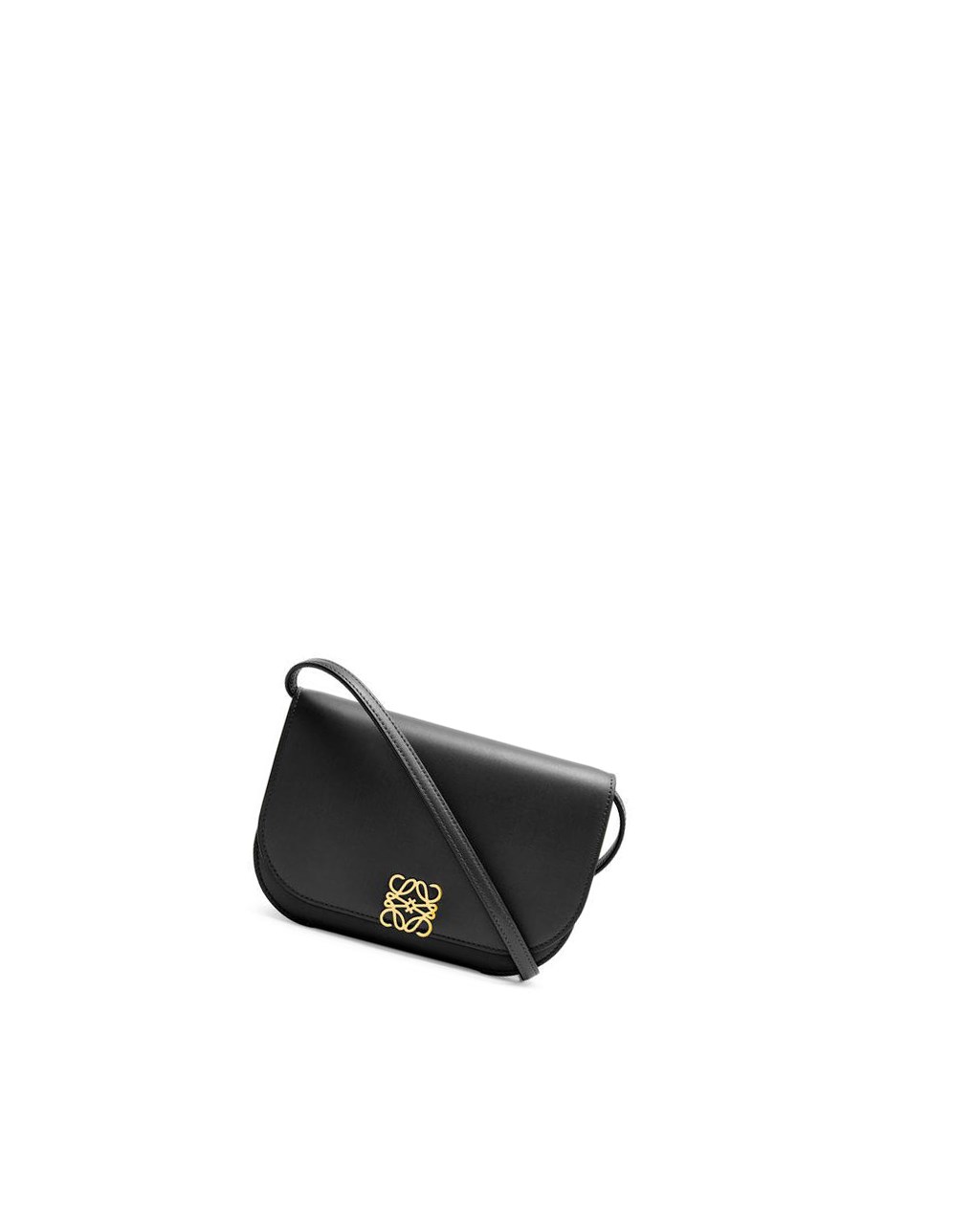 Loewe Goya Accordion clutch in silk calfskin Noir | 0253UBQTZ