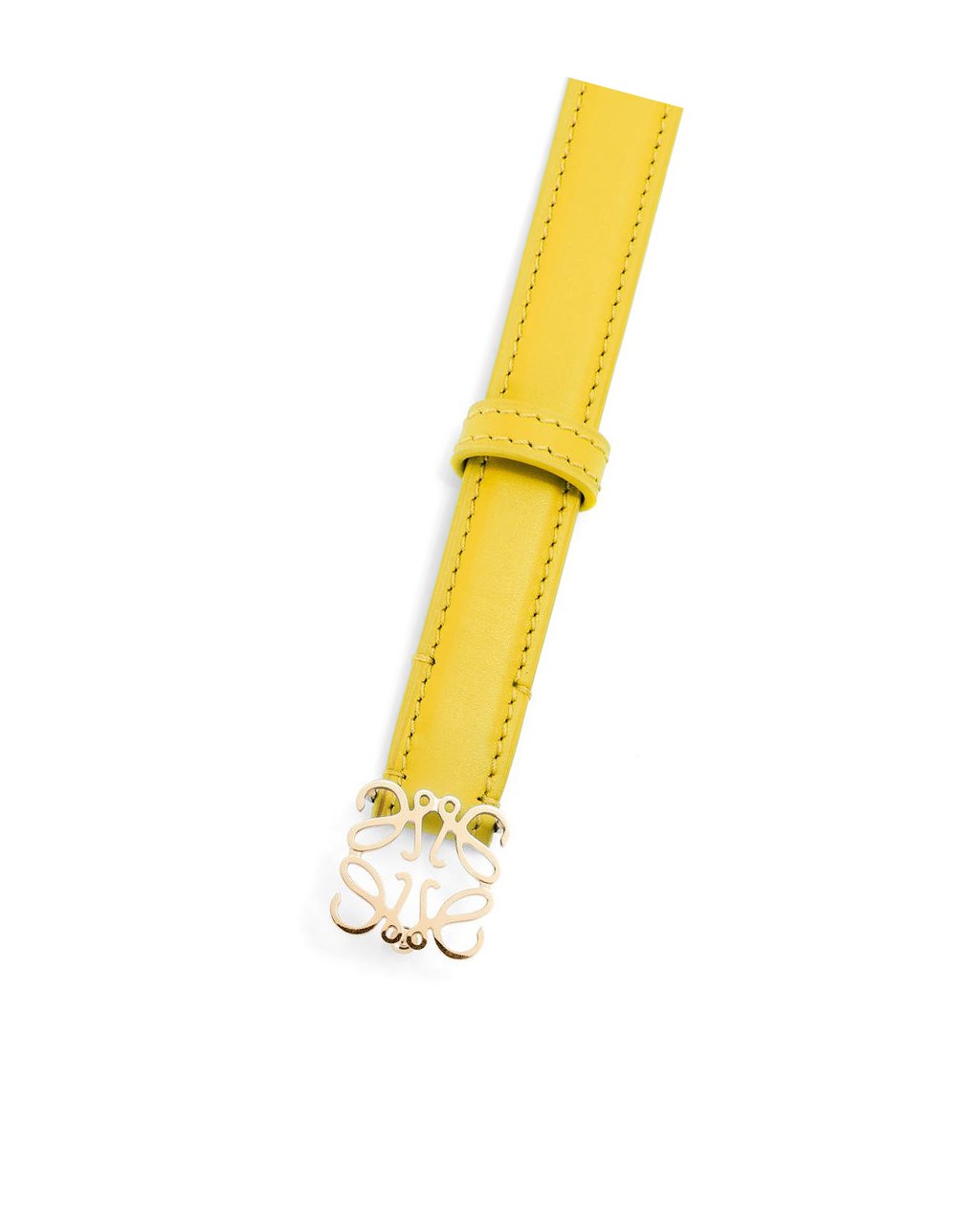 Loewe Goya Anagram belt in smooth calfskin Jaune Doré | 2093FMIVD