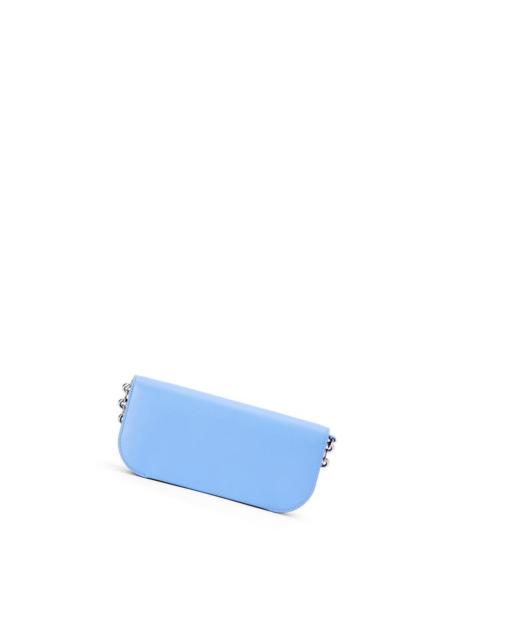 Loewe Goya Long Chain Clutch in silk calfskin Bleu | 5287YLAME