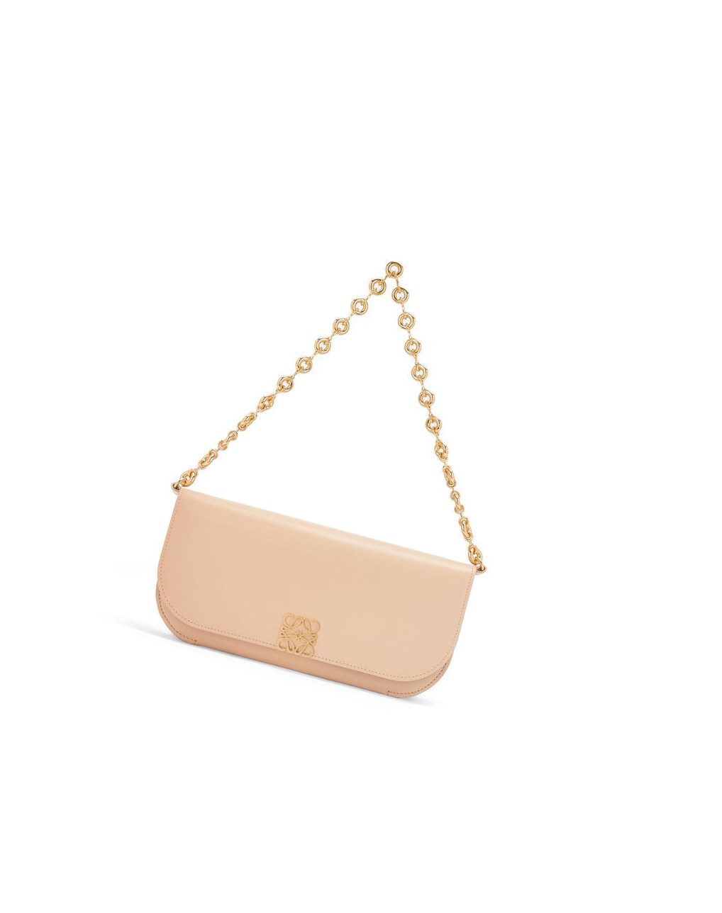 Loewe Goya Long Chain Clutch in silk calfskin Nude | 5624KRJSA