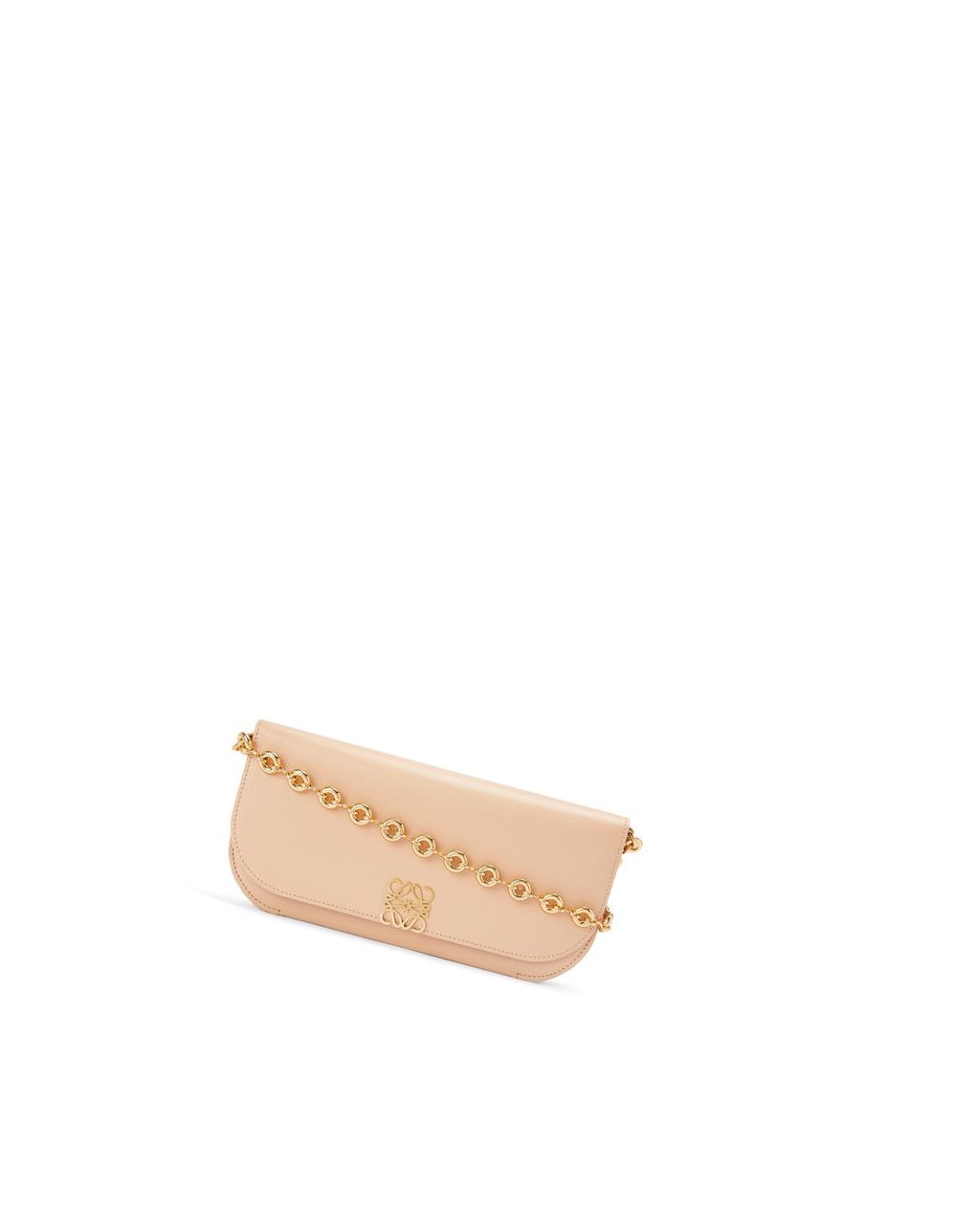 Loewe Goya Long Chain Clutch in silk calfskin Nude | 5624KRJSA